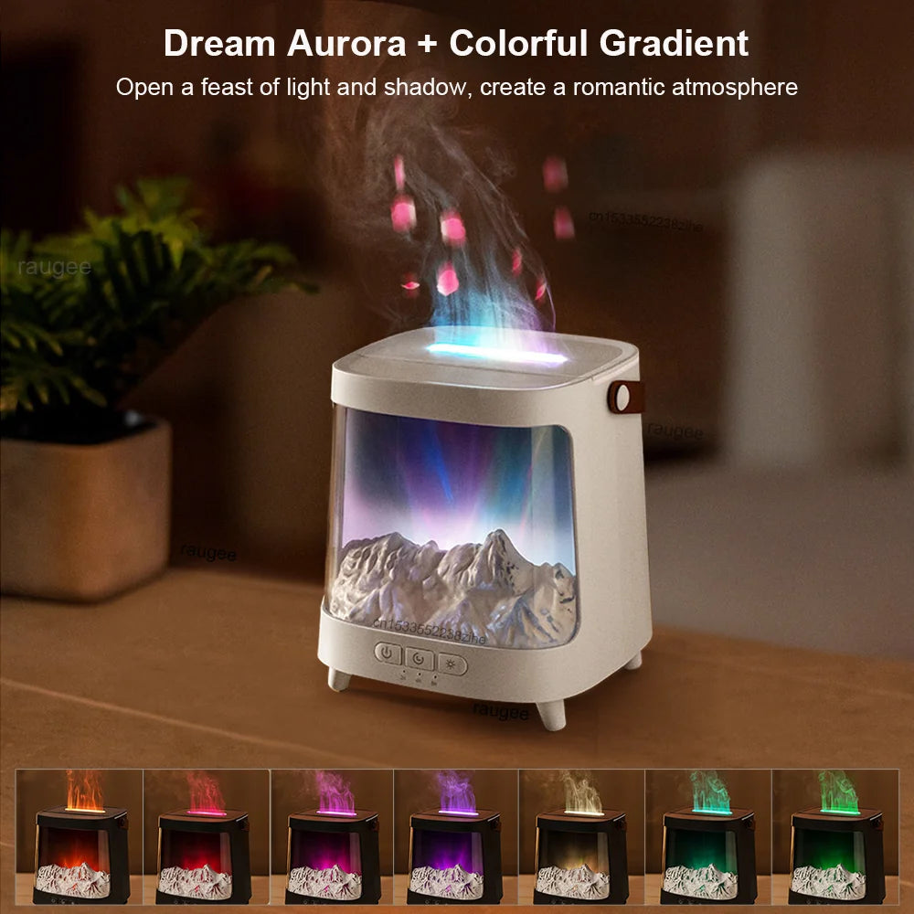 Air Humidifier Aroma Diffuser Colorful Flame Essential Oil Diffuser Home Mini Fragrance Diffuser Humidifier with Remote Control