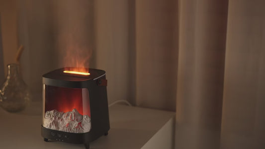 Air Humidifier Aroma Diffuser Colorful Flame Essential Oil Diffuser Home Mini Fragrance Diffuser Humidifier with Remote Control